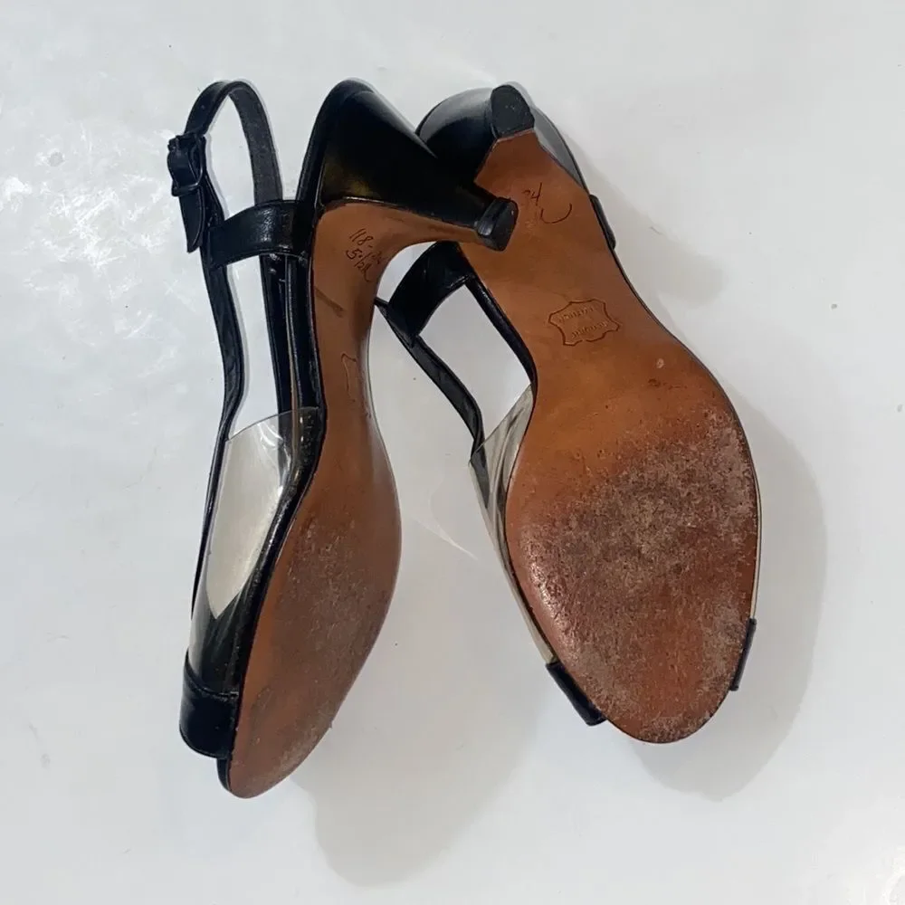 Vintage Lloyd Gotchy Reno Nevada Leather Women Heels Shoes Size 5.5 M